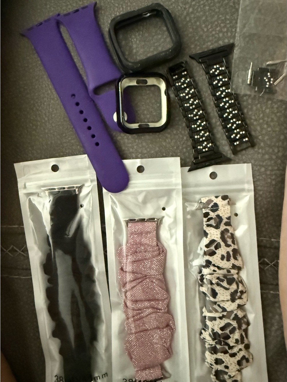 Assorted Women’s Watch Bands - Purple, Black, Pink, Leopard